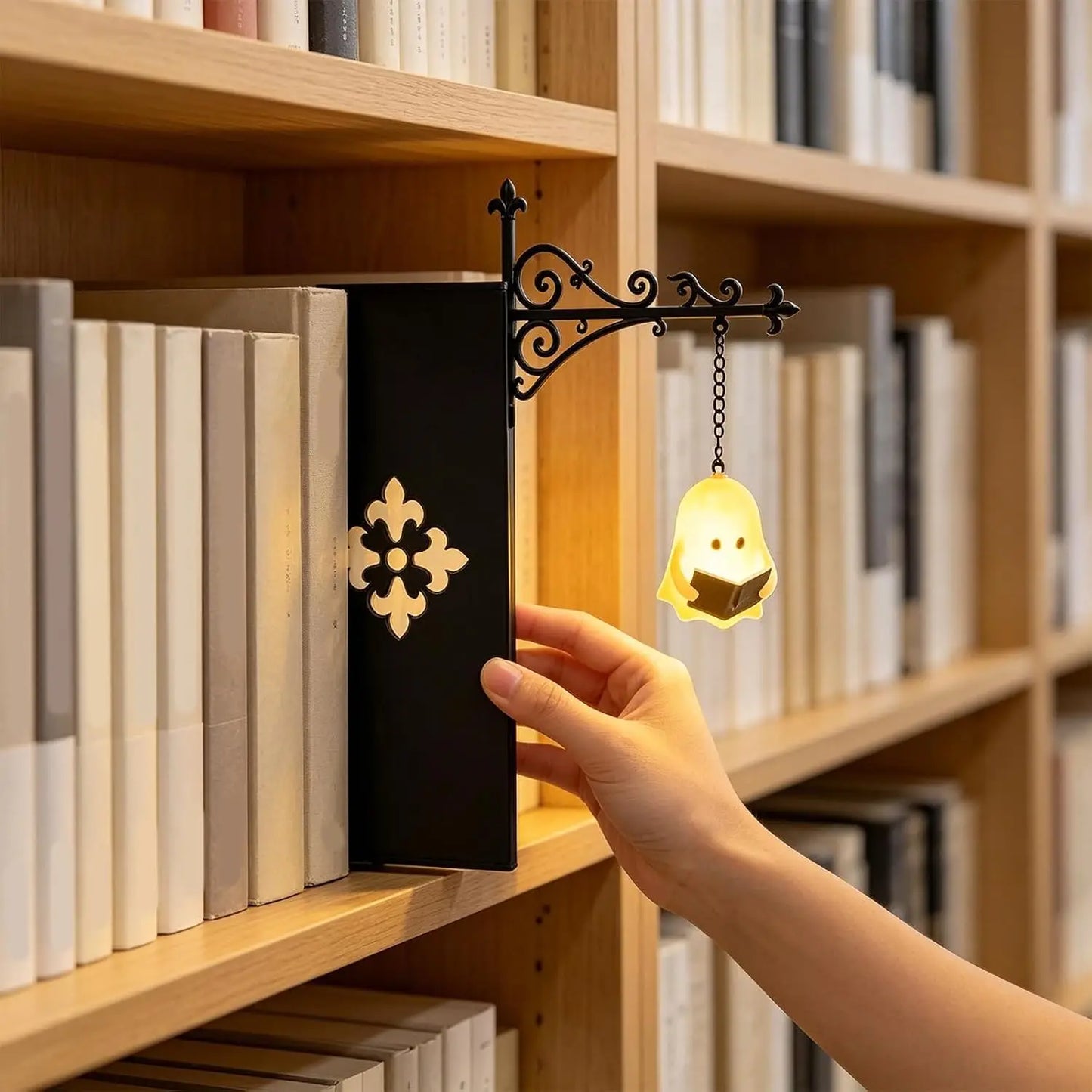5 designs of Retro Bookshelf Lighting, Wall Mounted Reading Lamp, LED Night Light for Studious Ornamentation (Some Halloween, Some Not)