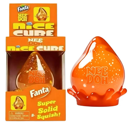 Needoh Dreamy Water Drop Marbled Cube Malt Sugar Squishy Toy Soft Squeeze Anxiety Relief Fidget Toy For Adults and Children 11+