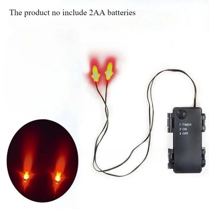 Halloween LED Glowing Skeleton Eyes with Timer, Light Up Props