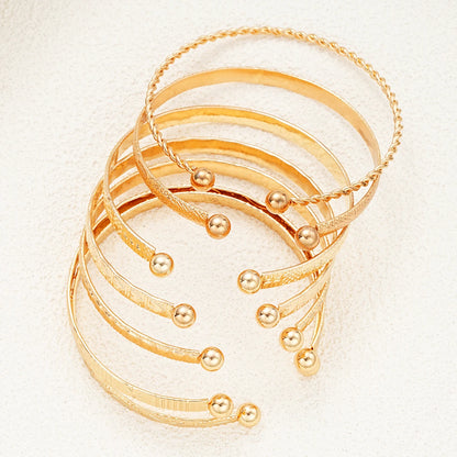 7 Pcs/Set Gold Color Bracelets