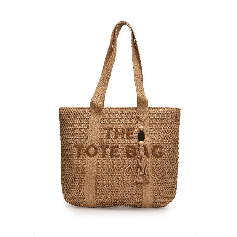 French Style Large Capacity Woven Straw Bag