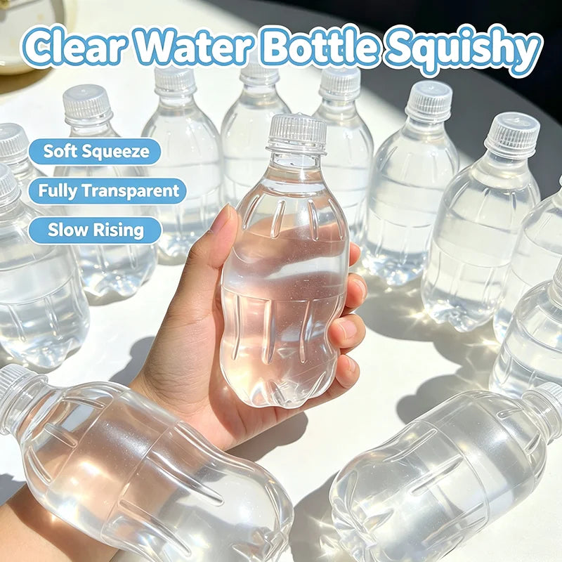 Transparent Water Bottle Squishy,  Slow Rising Stress Relief, Good for Decompression, A Great Desk Gift