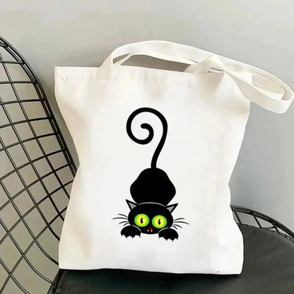 Life Is Better with Cats Canvas Tote Bag, Handbag. USE THIS AS THE GIFT OR TO HOLD THE GIFT---WHY USE PAPER?