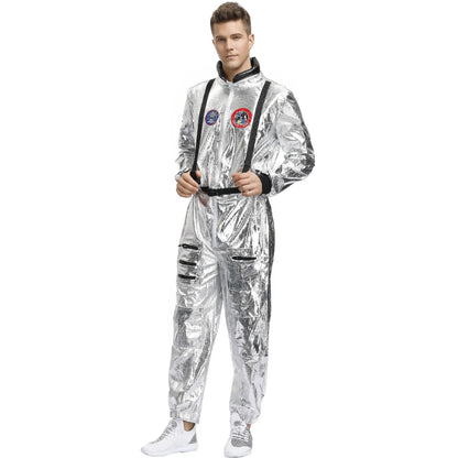 Adult and Children Astronaut Costumes, Couples Spaceman Cosplay Space Suit, Halloween Family Party Dress Up