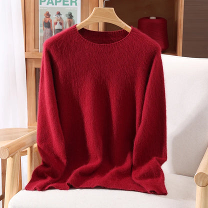 Basic Soft Knit Pullover Sweater, Round Neck, Long Sleeve, 12 colors with some sizes to 3XL