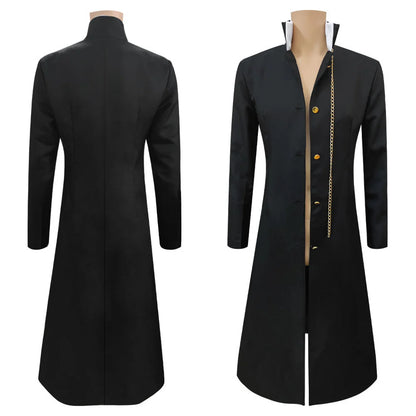 JoJo's Bizarre Adventure Jotaro Kujo Cosplay Costume Black Coat Jacket