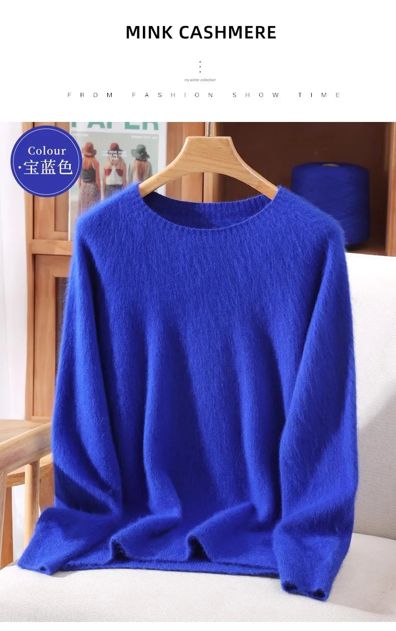 Basic Soft Knit Pullover Sweater, Round Neck, Long Sleeve, 12 colors with some sizes to 3XL