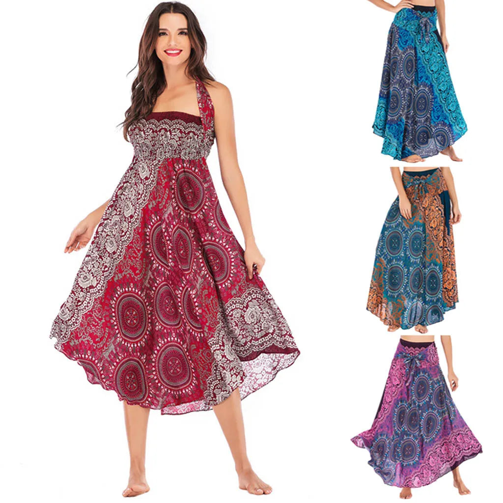 34 Different Designs of this Long Boho Bottom Lifts to Top Skirt, Vintage, Casual. 34 Different Designs