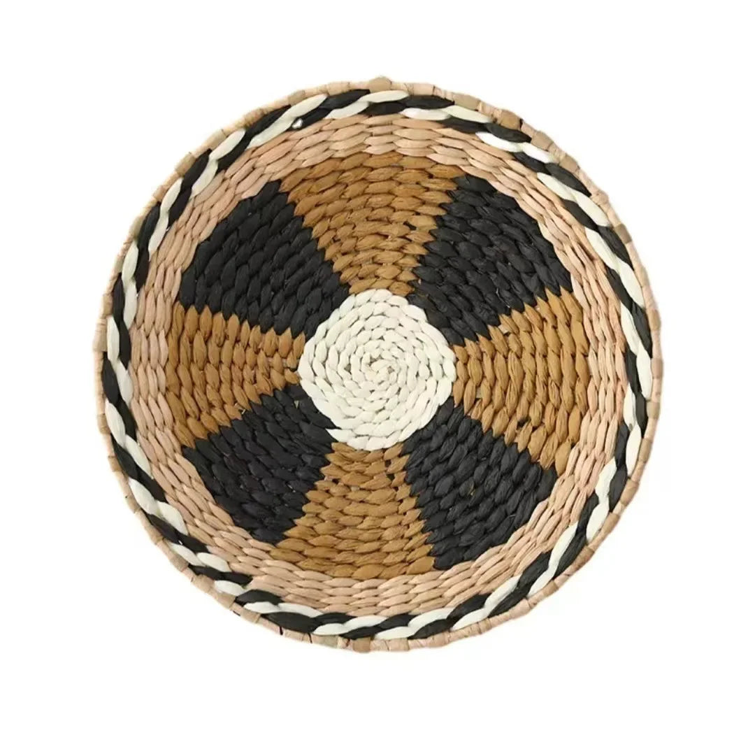 Boho Hand Woven Wall Basket Hanging, Decorative, Rustic, and unique in any room
