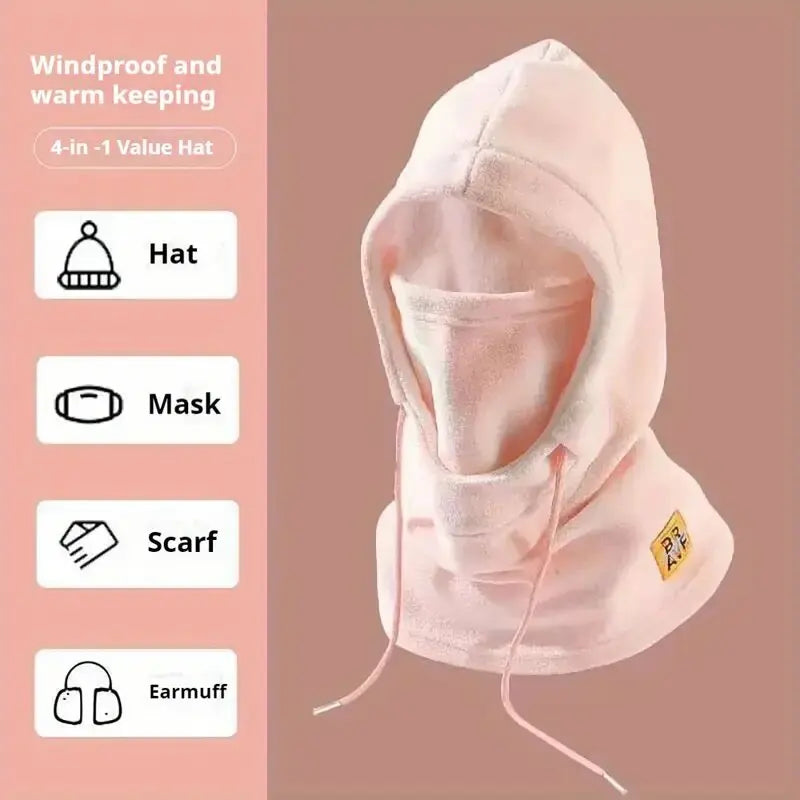 Warm Hat with Mask and Neck Warmer 3-in-1 Windproof  Men or Women