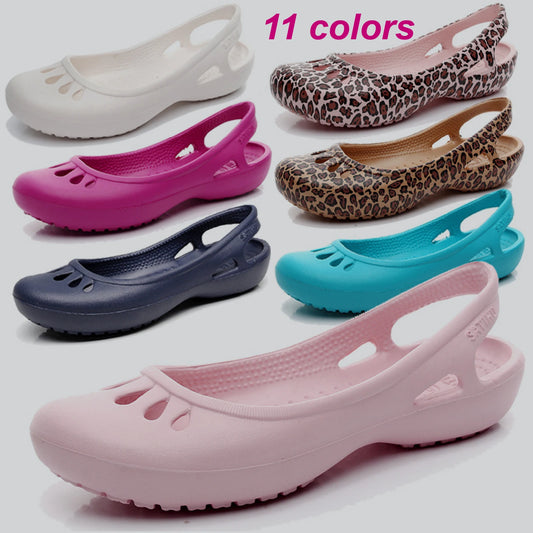 Lightweight Anti-Slip Hole Shoes,   Inspired Clogs For Women's Flat Bottom Sandals