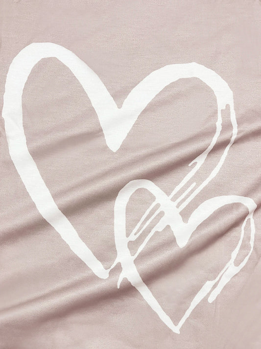 Plus Size eyelet hollow solid  heart-shaped printed long-sleeved Light Stretch, Casual.  Available in 6 Colors