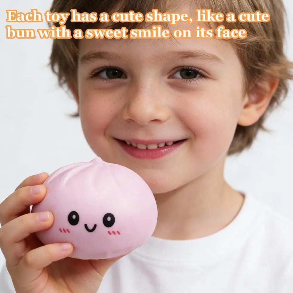Squishy Dumpling Bun Toy, Slow Rising Glitter Dumpling Stress Ball