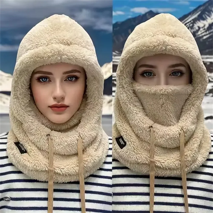 Warm Thermal Windproof  Ski Hood, Face Cover, Polar Fleece Adjustable, Neck Cover, Full Face Mask