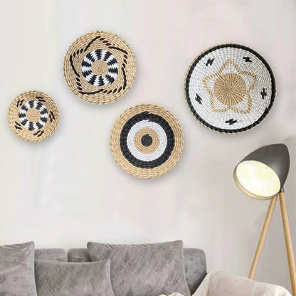 Boho Hand Woven Wall Basket Hanging, Decorative, Rustic, and unique in any room