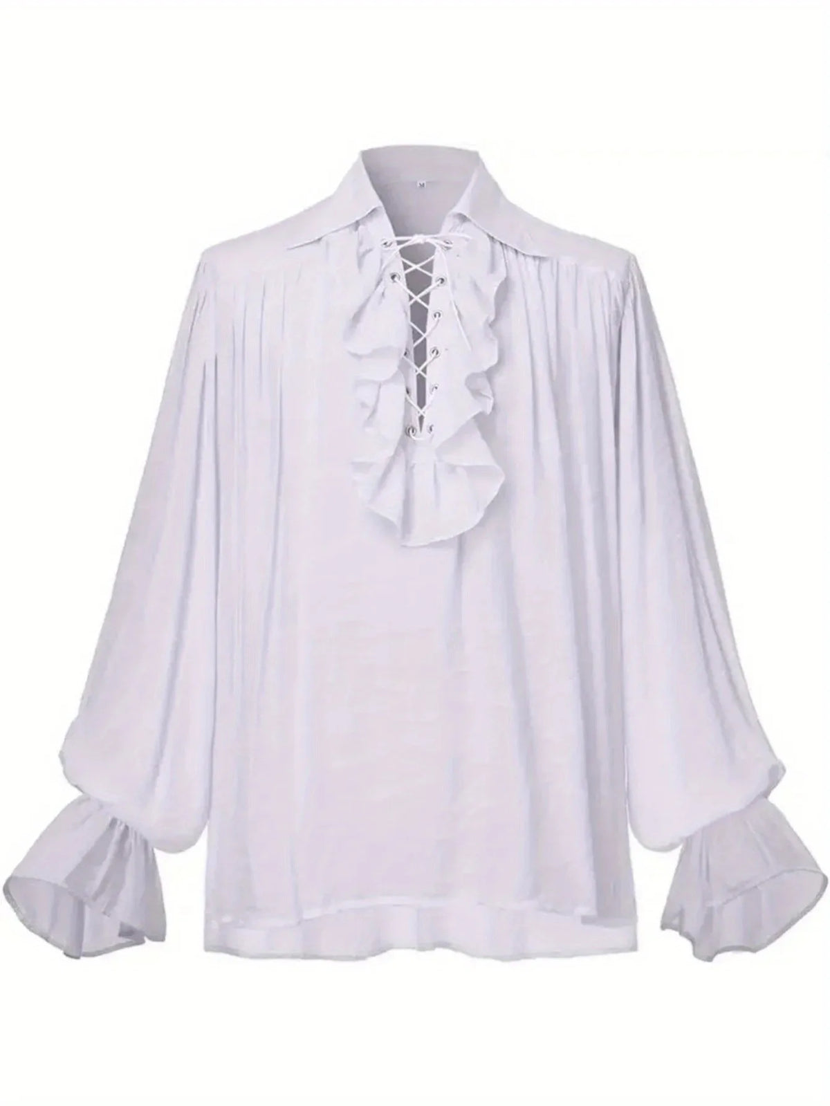 Medieval Halloween Costume Shirts, Autumn Casual Shirts, Steampunk,  Long Ruffled  Sleeve, Gothic Shirt