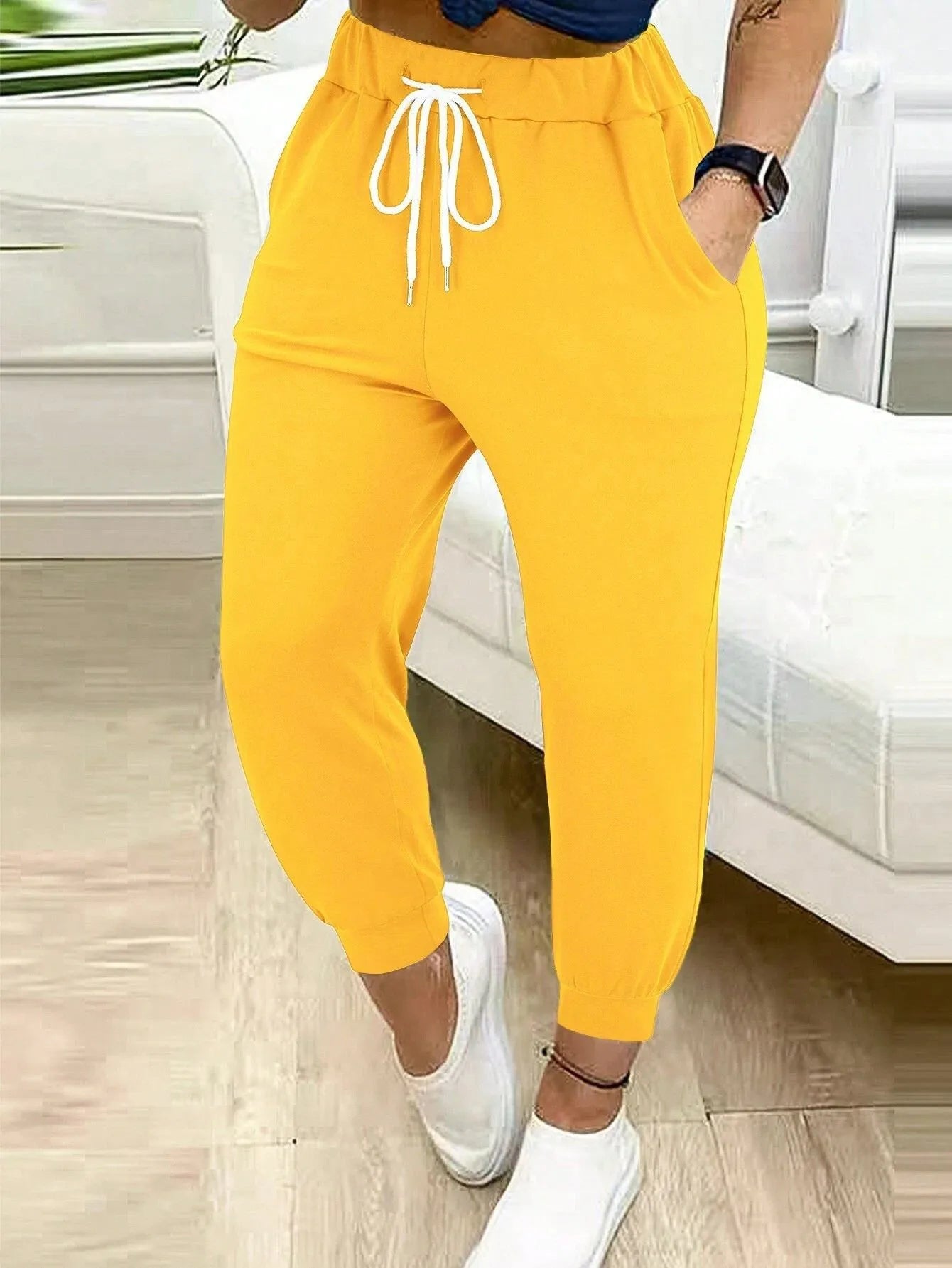 Plus size to 5XL pocket sweat pants in Many colors