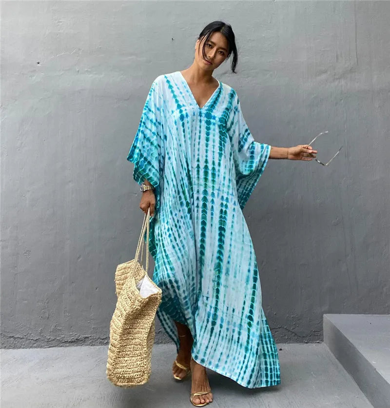 Beautiful Plus Size Women Casual Caftan Dress Swimwear or Casual or Lounging wear