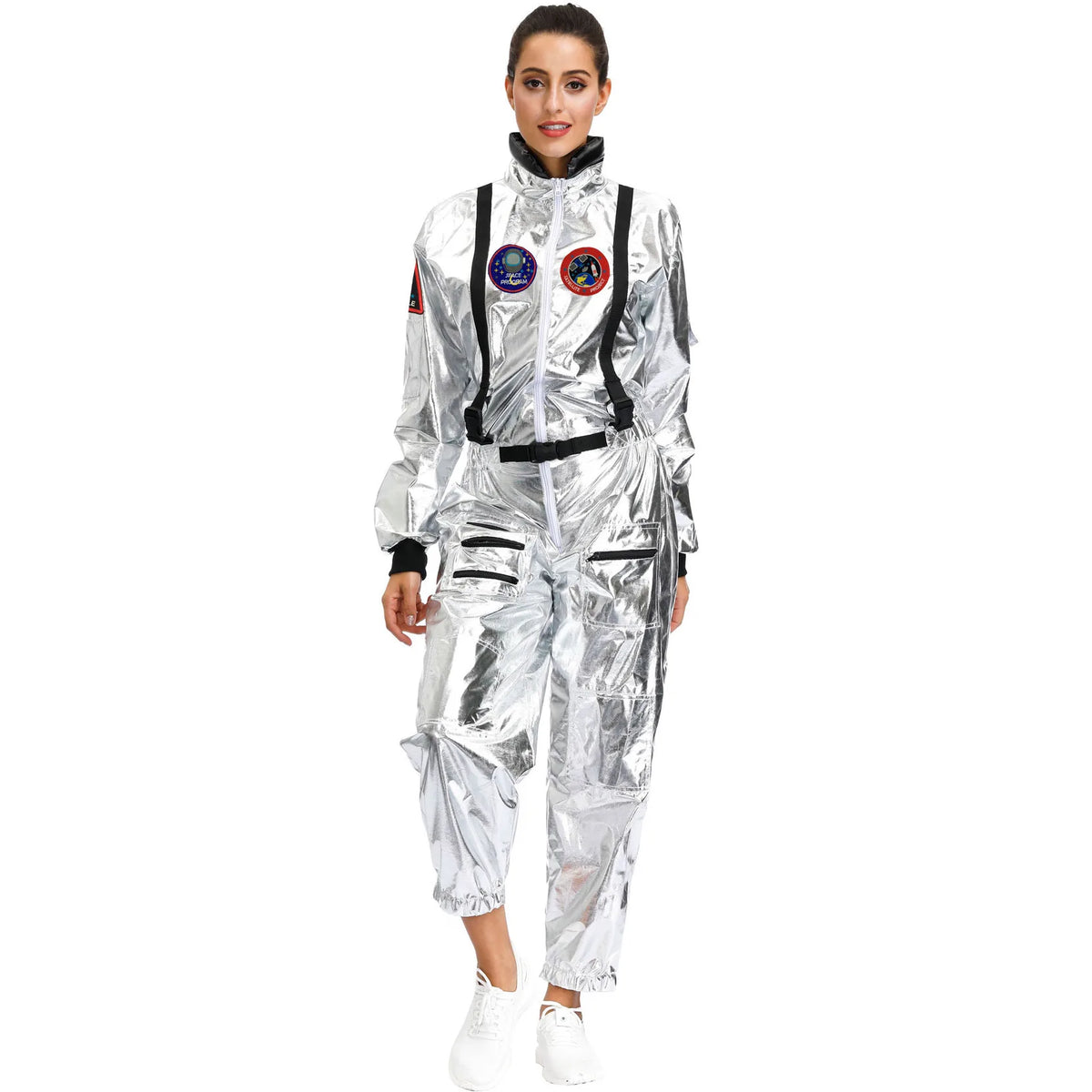 Adult and Children Astronaut Costumes, Couples Spaceman Cosplay Space Suit, Halloween Family Party Dress Up
