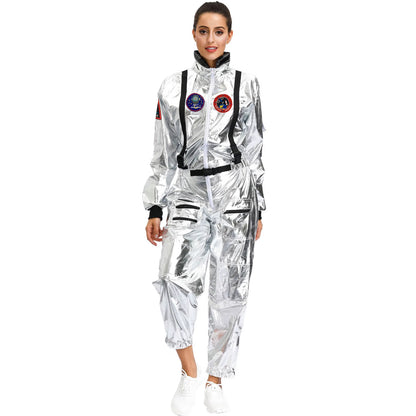 Adult and Children Astronaut Costumes, Couples Spaceman Cosplay Space Suit, Halloween Family Party Dress Up