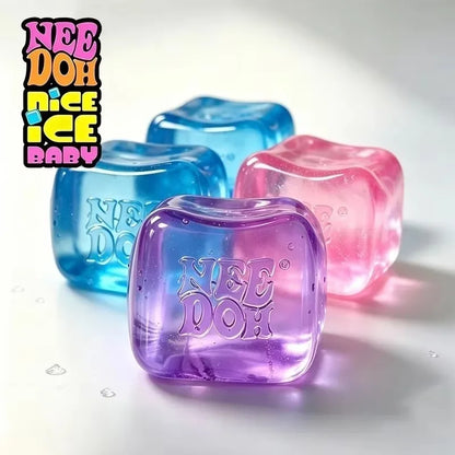 Needoh Giant Cube Sensory Toys, Transparent Maltose Filler, Soft Slow Rebound, Stress Reliever