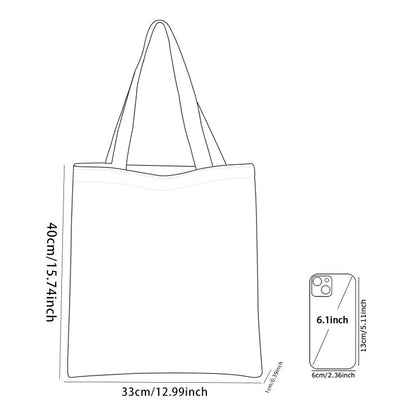 PERFECT GIFT BAG--Canvas Dog pattern printed casual handbag, reusable fashionable backpack, multifunctional handbag,