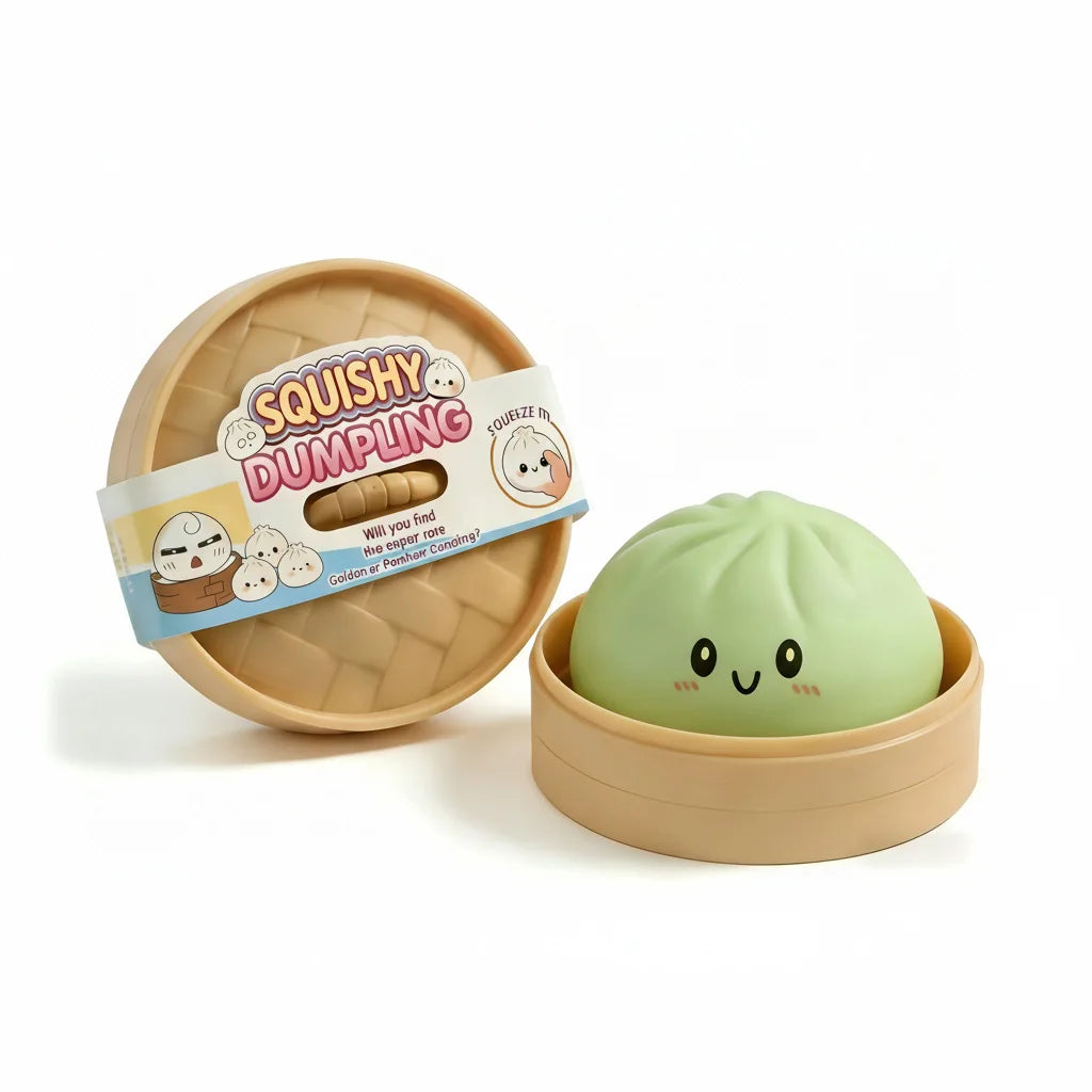 Squishy Dumpling Bun Toy, Slow Rising Glitter Dumpling Stress Ball