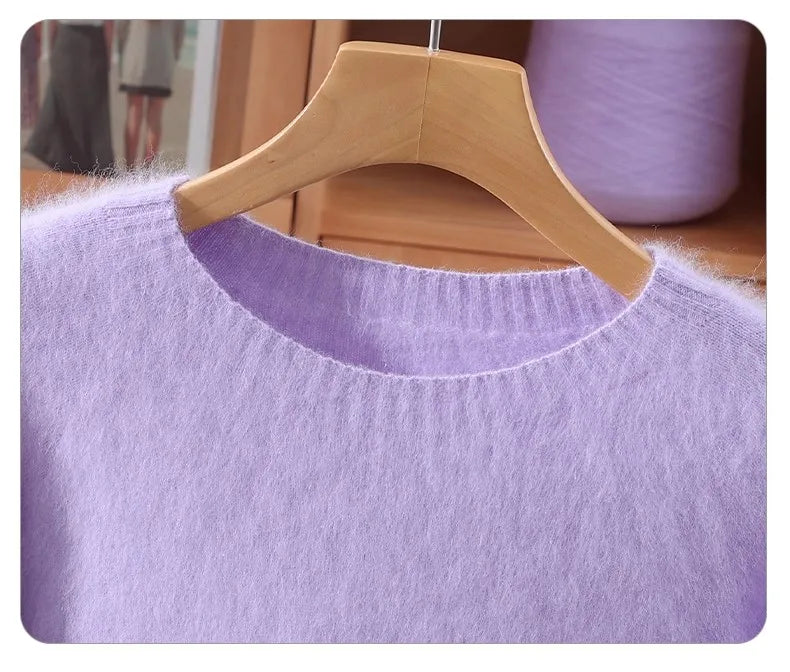 Basic Soft Knit Pullover Sweater, Round Neck, Long Sleeve, 12 colors with some sizes to 3XL