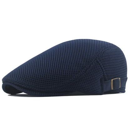 Mesh Newsboy Caps, British Painters Hats, Ventilated Berets, Adjustable Flat Cap