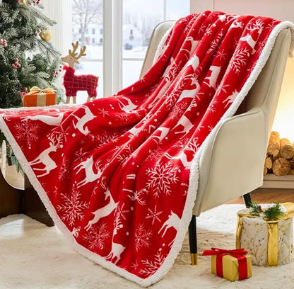 Christmas Sherpa Throw Blanket, Super Soft and Warm Blanket in 11 different Prints