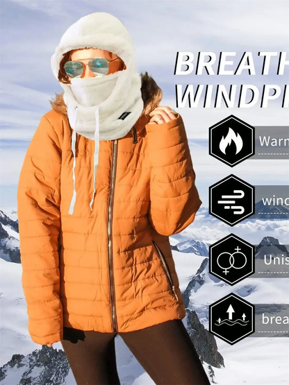 Warm Thermal Windproof  Ski Hood, Face Cover, Polar Fleece Adjustable, Neck Cover, Full Face Mask