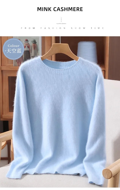 Basic Soft Knit Pullover Sweater, Round Neck, Long Sleeve, 12 colors with some sizes to 3XL
