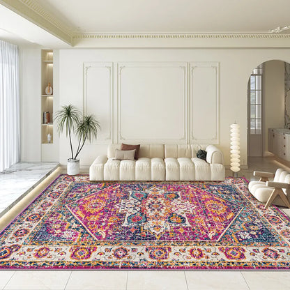 Crystal Velvet Carpet with a dotted PVC backing for non-slip is a great Boho addition to any room