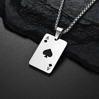Stainless Steel Poker Card Ace of Spades and Ace of Hearts. Buy Separately or as a pair