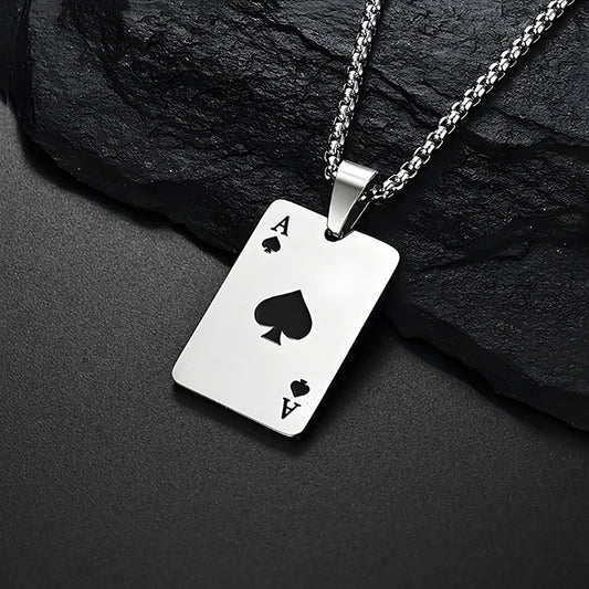 Stainless Steel Poker Card Ace of Spades and Ace of Hearts. Buy Separately or as a pair