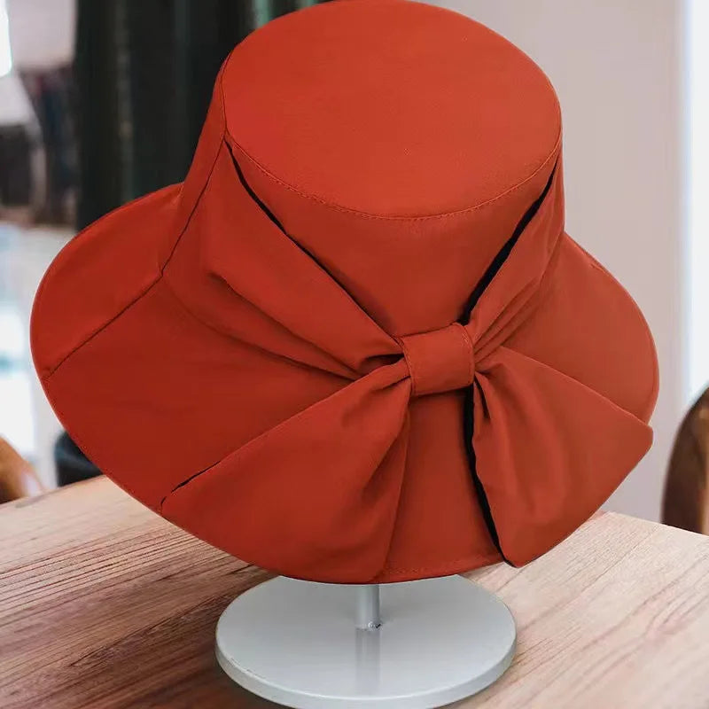Panama Bow Knot Bucket Hat In 6 Colors