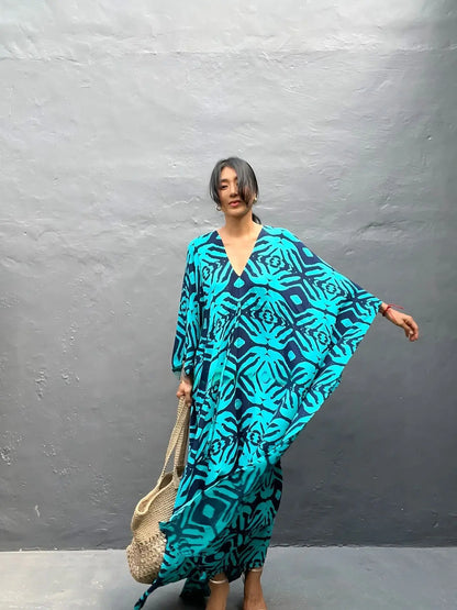 V-Neck Caftan Dresses Swimsuit Cover-Up Lounge Dresses