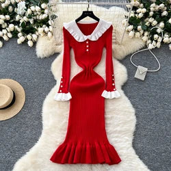 Boho Crocheted Knit Cardigan Midi Length