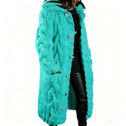 15 Colors, Oversized S-5XL Women Loose Knitted Sweaters, Thick Long Sleeve, Pocket, Buttons