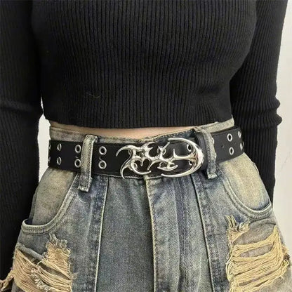 Plus sizes up to 51 Inches Riveted PU Leather Punk Belt For Men and Women