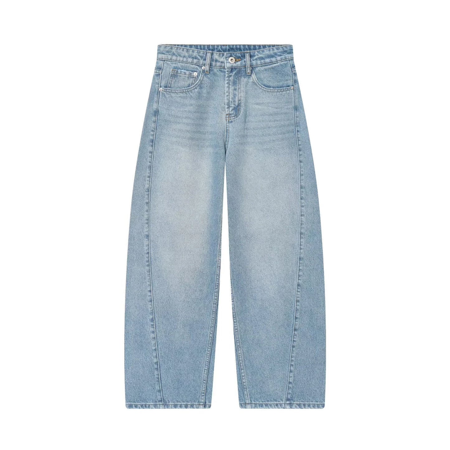 Vintage Mid-waist wide-leg worn look jeans