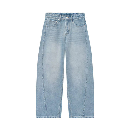 Vintage Mid-waist wide-leg worn look jeans