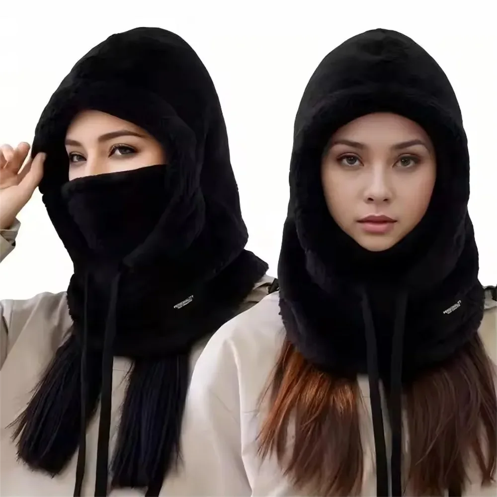Warm Thermal Windproof  Ski Hood, Face Cover, Polar Fleece Adjustable, Neck Cover, Full Face Mask