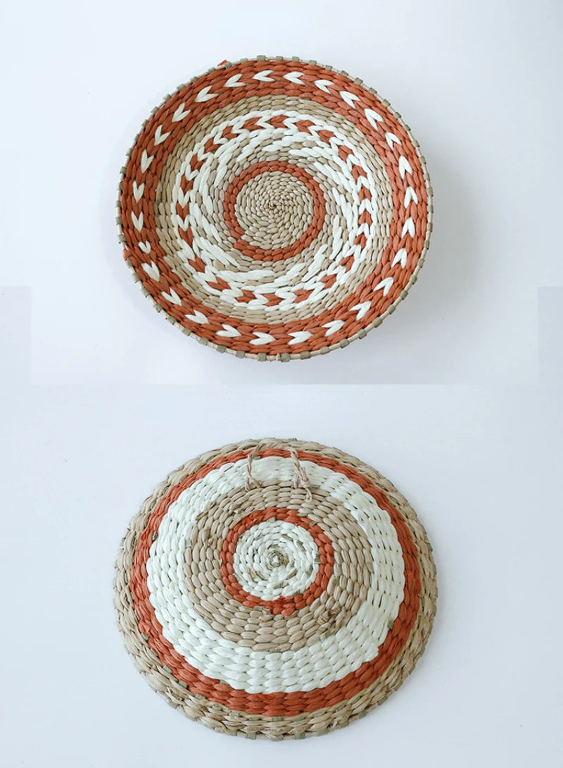 Boho Hand Woven Wall Basket Hanging, Decorative, Rustic, and unique in any room