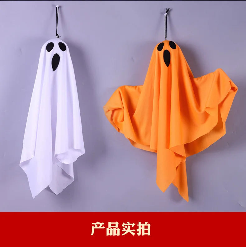 Halloween Hanging LED Ghost Light, in Orange or White