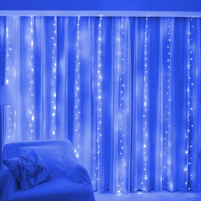 11 Colors of 3/6M USB LED Curtain 8 Modes Remote Control String Lights  Fairy Garland Lights