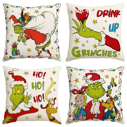 Merry Christmas Throw Pillow Cover, 18 × 18 Inch, Cover Only