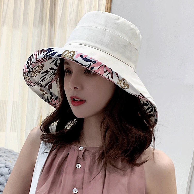 Panamanian Bucket Hats, Reversible, Big Brim for UV Protection