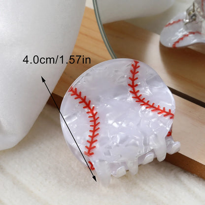 Baseball Design Acrylic Hair Claw