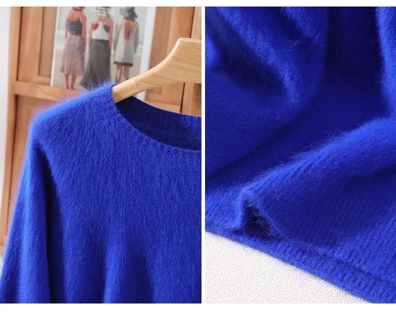 Basic Soft Knit Pullover Sweater, Round Neck, Long Sleeve, 12 colors with some sizes to 3XL
